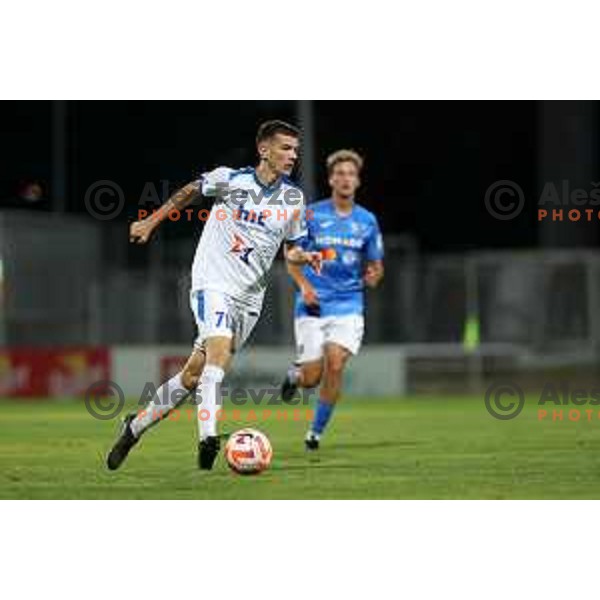 Matej Jukic in action during Prva Liga Telemach 2022-2023 football match between Gorica and Bravo in Gorica, Slovenia on July 18, 2022