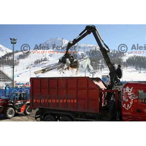 Olympic village in Sestriere during Torino 2006 Winter Olympic Games, Italy on February 10, 2006