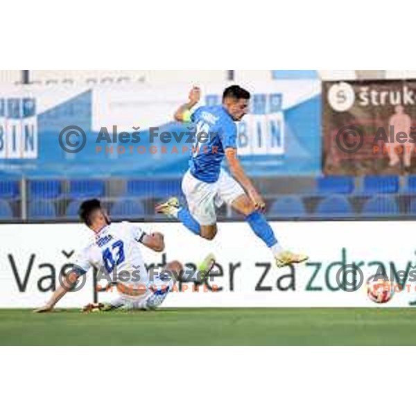 Martin Kramaric in action during Prva Liga Telemach 2022-2023 football match between Gorica and Bravo in Gorica, Slovenia on July 18, 2022