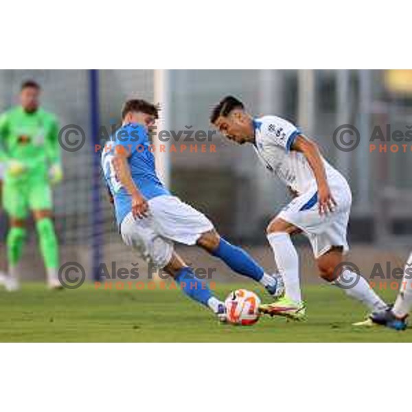 Alen Krajnc in action during Prva Liga Telemach 2022-2023 football match between Gorica and Bravo in Gorica, Slovenia on July 18, 2022