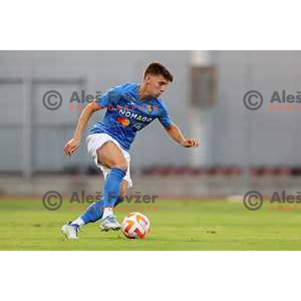 Zan Trontelj in action during Prva Liga Telemach 2022-2023 football match between Gorica and Bravo in Gorica, Slovenia on July 18, 2022