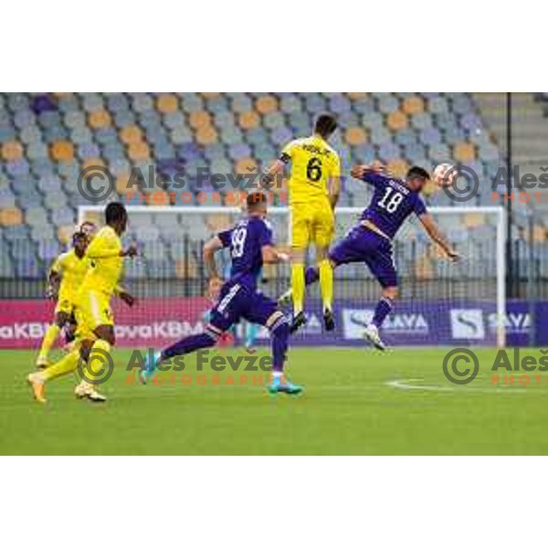 Roko Baturina in action during UEFA Champions League qualifier between Maribor (SLO) and Sheriff Tiraspol (MOL) in Ljudski vrt, Maribor, Slovenia on July 20, 2022