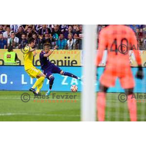 Nino Zugelj in action during UEFA Champions League qualifier between Maribor (SLO) and Sheriff Tiraspol (MOL) in Ljudski vrt, Maribor, Slovenia on July 20, 2022