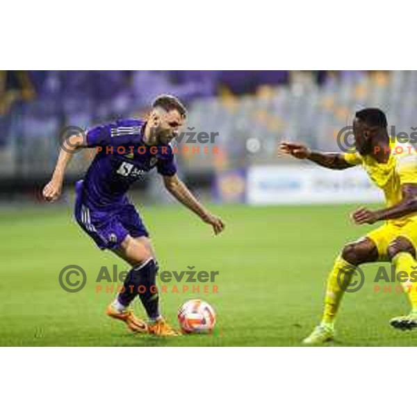 Danijel Sturm in action during UEFA Champions League qualifier between Maribor (SLO) and Sheriff Tiraspol (MOL) in Ljudski vrt, Maribor, Slovenia on July 20, 2022