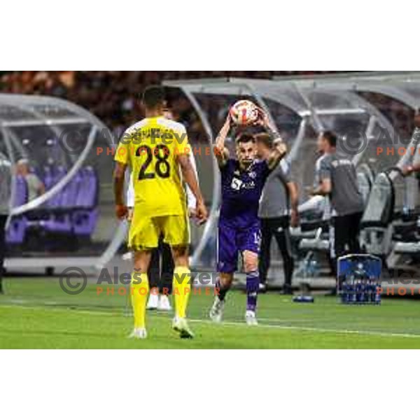 Gregor Sikosek in action during UEFA Champions League qualifier between Maribor (SLO) and Sheriff Tiraspol (MOL) in Ljudski vrt, Maribor, Slovenia on July 20, 2022