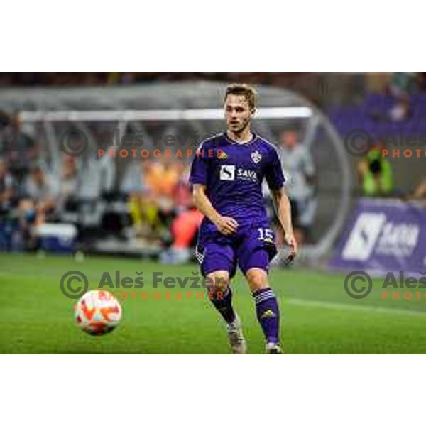 Jan Repas in action during UEFA Champions League qualifier between Maribor (SLO) and Sheriff Tiraspol (MOL) in Ljudski vrt, Maribor, Slovenia on July 20, 2022