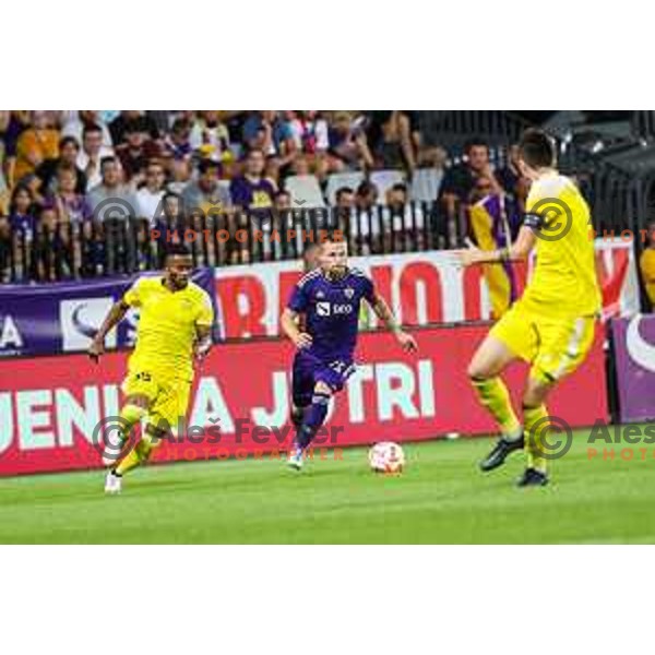 Martin Milec in action during UEFA Champions League qualifier between Maribor (SLO) and Sheriff Tiraspol (MOL) in Ljudski vrt, Maribor, Slovenia on July 20, 2022