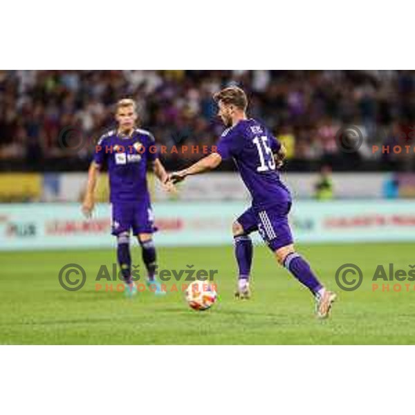 Jan Repas in action during UEFA Champions League qualifier between Maribor (SLO) and Sheriff Tiraspol (MOL) in Ljudski vrt, Maribor, Slovenia on July 20, 2022