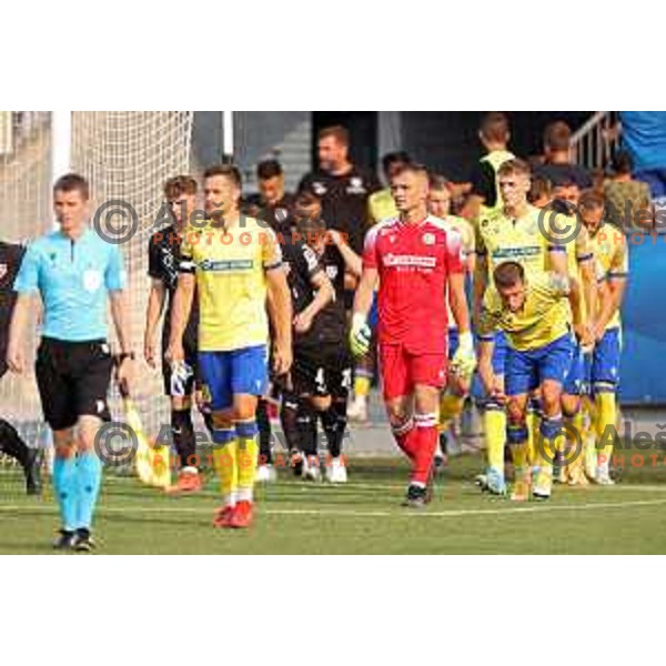 in action during UEFA Conference League Qualifier between Koper (SLO) and Vaduz (LIE) at Arena Bonifika, Koper, Slovenia on July 21, 2022