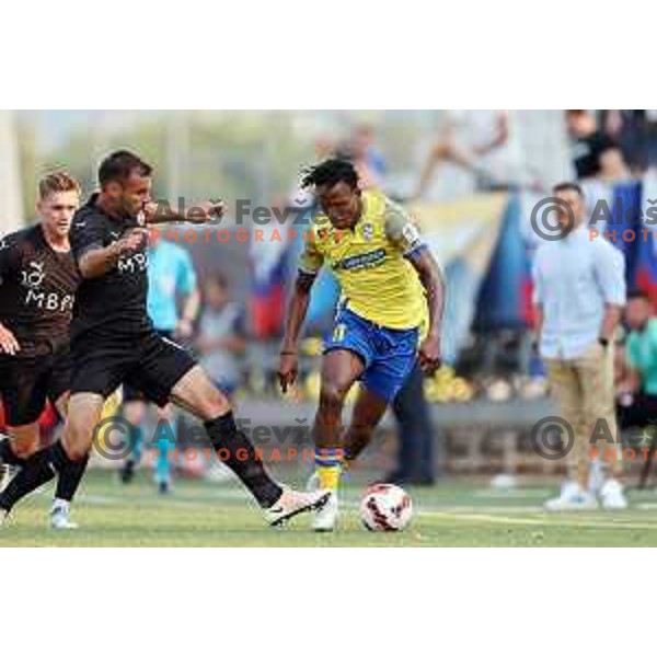 Bede Osuji in action during UEFA Conference League Qualifier between Koper (SLO) and Vaduz (LIE) at Arena Bonifika, Koper, Slovenia on July 21, 2022