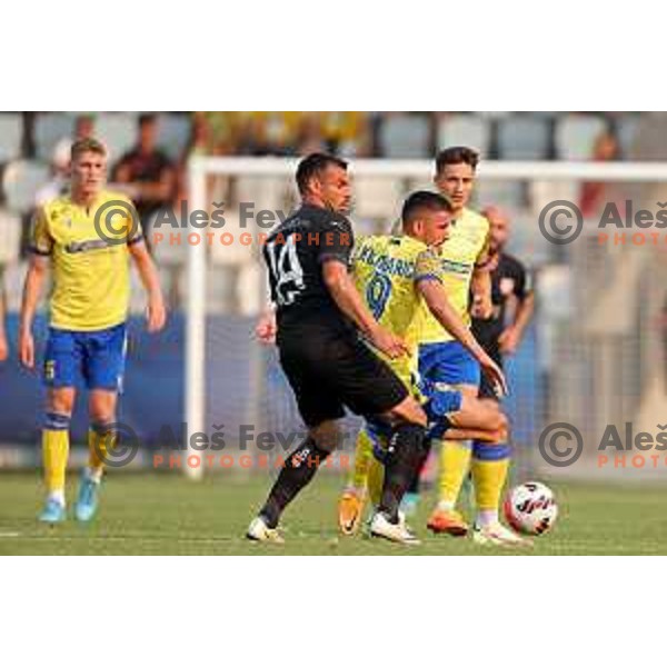 in action during UEFA Conference League Qualifier between Koper (SLO) and Vaduz (LIE) at Arena Bonifika, Koper, Slovenia on July 21, 2022