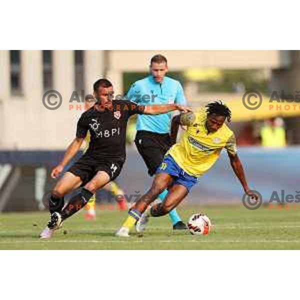 Bede Osuji in action during UEFA Conference League Qualifier between Koper (SLO) and Vaduz (LIE) at Arena Bonifika, Koper, Slovenia on July 21, 2022