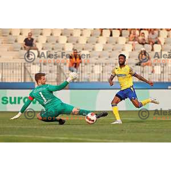 Kaheem Antony Parris in action during UEFA Conference League Qualifier between Koper (SLO) and Vaduz (LIE) at Arena Bonifika, Koper, Slovenia on July 21, 2022