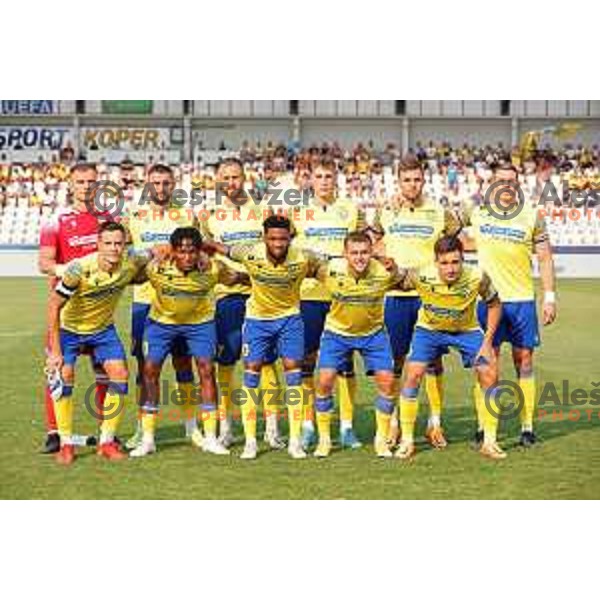 in action during UEFA Conference League Qualifier between Koper (SLO) and Vaduz (LIE) at Arena Bonifika, Koper, Slovenia on July 21, 2022