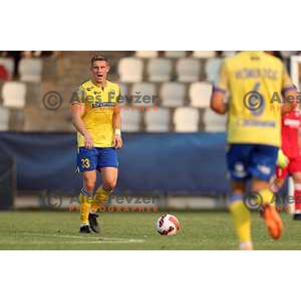 in action during UEFA Conference League Qualifier between Koper (SLO) and Vaduz (LIE) at Arena Bonifika, Koper, Slovenia on July 21, 2022