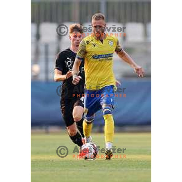 in action during UEFA Conference League Qualifier between Koper (SLO) and Vaduz (LIE) at Arena Bonifika, Koper, Slovenia on July 21, 2022
