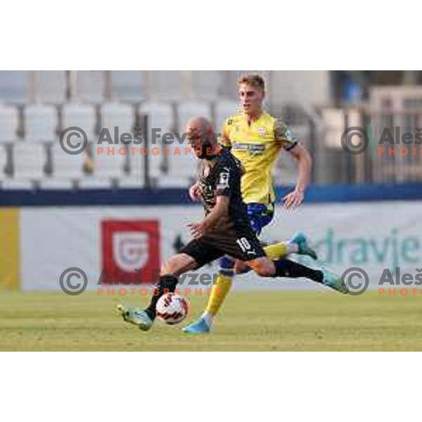 Tunahan Cicek and players of Vaduz celebrate goal during UEFA Conference League Qualifier between Koper (SLO) and Vaduz (LIE) at Arena Bonifika, Koper, Slovenia on July 21, 2022