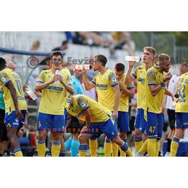 in action during UEFA Conference League Qualifier between Koper (SLO) and Vaduz (LIE) at Arena Bonifika, Koper, Slovenia on July 21, 2022