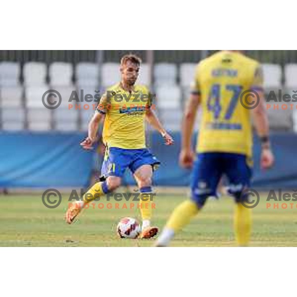 in action during UEFA Conference League Qualifier between Koper (SLO) and Vaduz (LIE) at Arena Bonifika, Koper, Slovenia on July 21, 2022