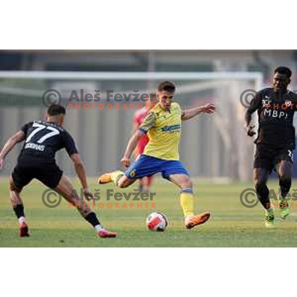 in action during UEFA Conference League Qualifier between Koper (SLO) and Vaduz (LIE) at Arena Bonifika, Koper, Slovenia on July 21, 2022