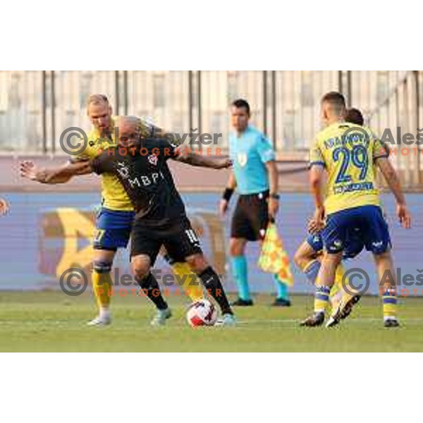 Tunahan Cicek and players of Vaduz celebrate goal during UEFA Conference League Qualifier between Koper (SLO) and Vaduz (LIE) at Arena Bonifika, Koper, Slovenia on July 21, 2022