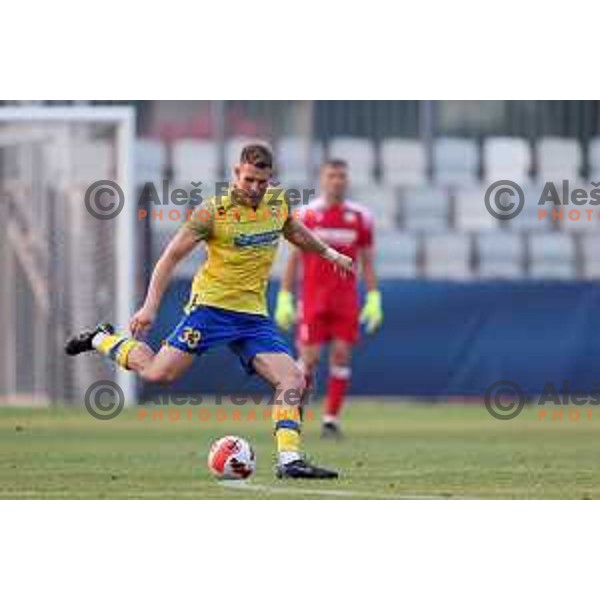 in action during UEFA Conference League Qualifier between Koper (SLO) and Vaduz (LIE) at Arena Bonifika, Koper, Slovenia on July 21, 2022