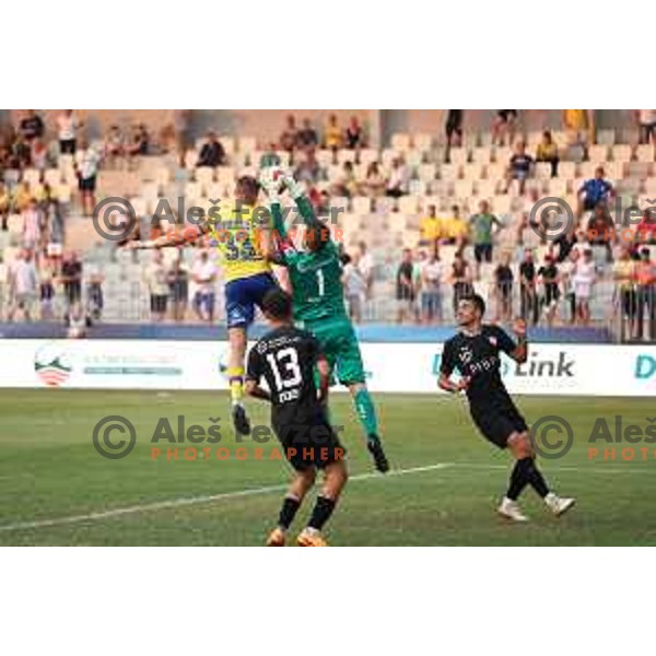 in action during UEFA Conference League Qualifier between Koper (SLO) and Vaduz (LIE) at Arena Bonifika, Koper, Slovenia on July 21, 2022
