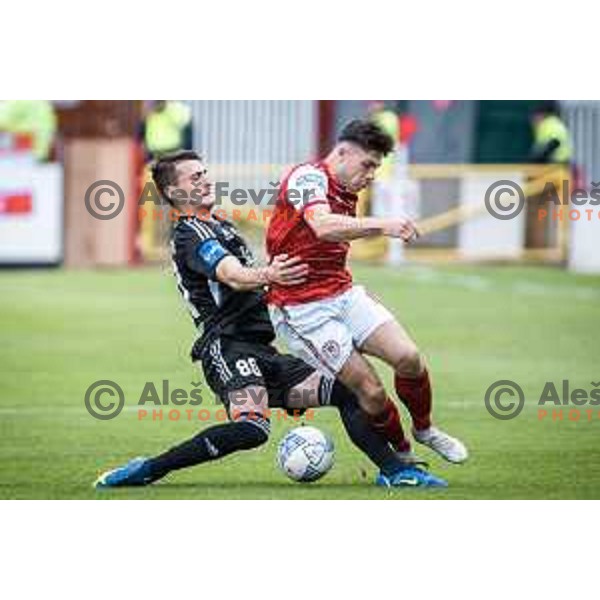 in action during UEFA Conference league qualifier football match between Saint Patrick’s Athletic and NS Mura in Richmond Park, Dublin, Ireland on July 21, 2022. Photo: Jure Banfi/www.alesfevzer.com