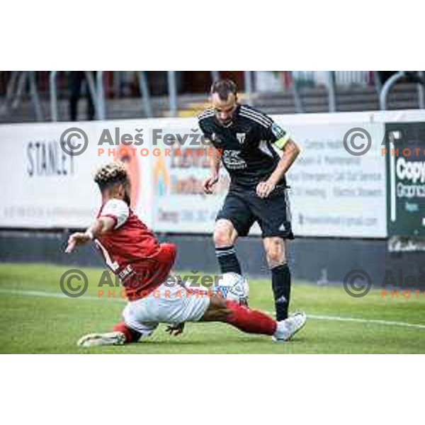 in action during UEFA Conference league qualifier football match between Saint Patrick’s Athletic and NS Mura in Richmond Park, Dublin, Ireland on July 21, 2022. Photo: Jure Banfi/www.alesfevzer.com