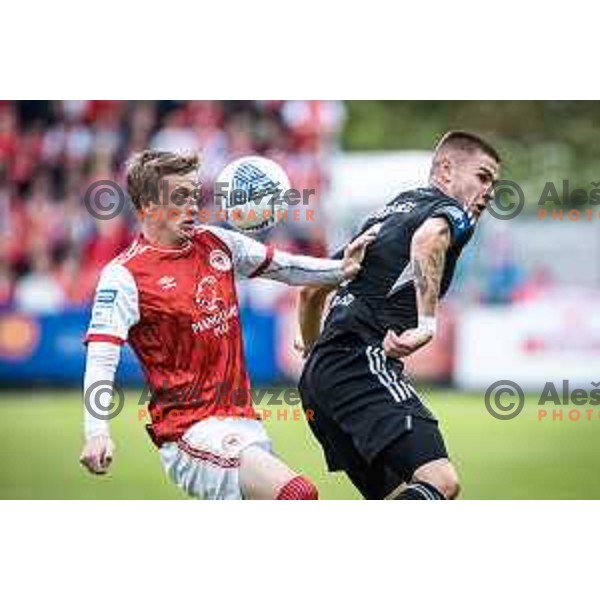 Luka Bobicanec in action during UEFA Conference league qualifier football match between Saint Patrick’s Athletic and NS Mura in Richmond Park, Dublin, Ireland on July 21, 2022. Photo: Jure Banfi/www.alesfevzer.com