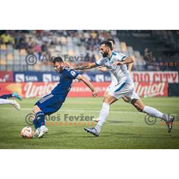 Roko Baturina in action during Prva liga Telemach football match between Maribor and Gorica in Ljudski vrt, Maribor, Slovenia on July 23, 2022. Photo: Jure Banfi/www.alesfevzer.com