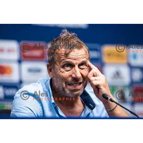 Miran Srebrnic, head coach of Gorica at the press conference during Prva liga Telemach football match between Maribor and Gorica in Ljudski vrt, Maribor, Slovenia on July 23, 2022. Photo: Jure Banfi