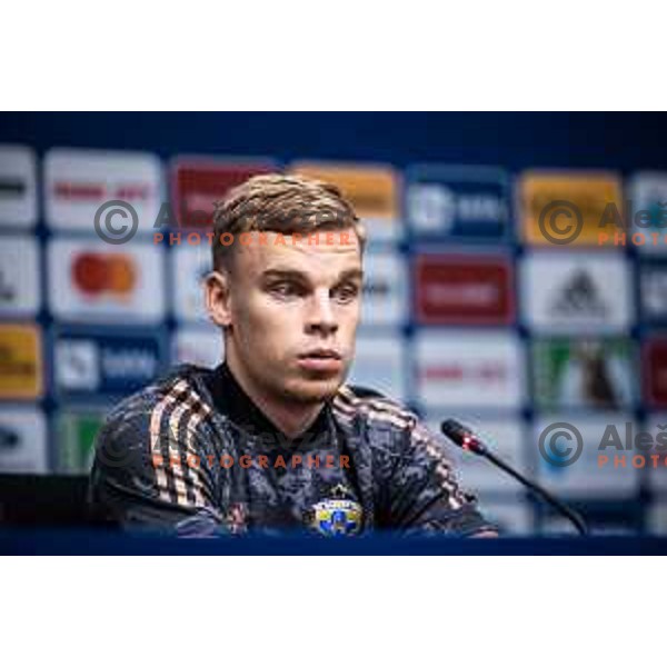 Aljaz Antolin at the press conference during Prva liga Telemach football match between Maribor and Gorica in Ljudski vrt, Maribor, Slovenia on July 23, 2022. Photo: Jure Banfi