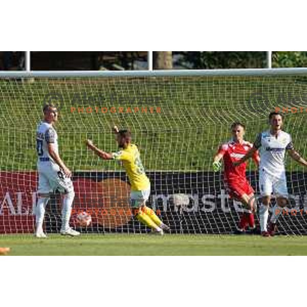 Almin Kurtovic celebrate goal during Prva Liga Telemach 2022-2023 football match between Bravo and Koper in Ljubljana, Slovenia on July 24, 2022