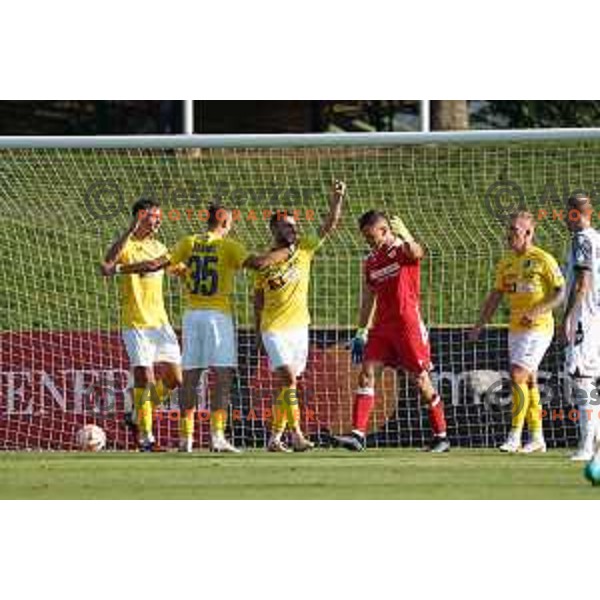 Almin Kurtovic celebrate goal during Prva Liga Telemach 2022-2023 football match between Bravo and Koper in Ljubljana, Slovenia on July 24, 2022