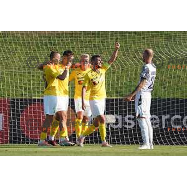Almin Kurtovic celebrate goal during Prva Liga Telemach 2022-2023 football match between Bravo and Koper in Ljubljana, Slovenia on July 24, 2022