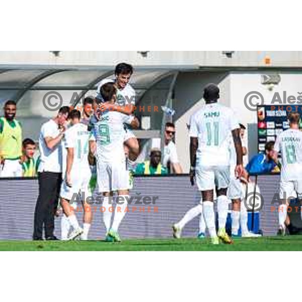 Almedin Ziljkic in action during Prva Liga Telemach 2022-2023 football match between Tabor Sezana and Olimpija in Sezana, Slovenia on July 24, 2022