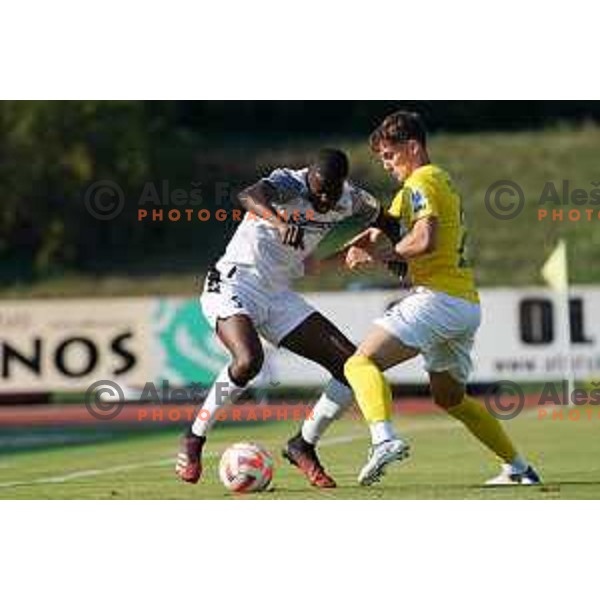 in action during Prva Liga Telemach 2022-2023 football match between Bravo and Koper in Ljubljana, Slovenia on July 24, 2022