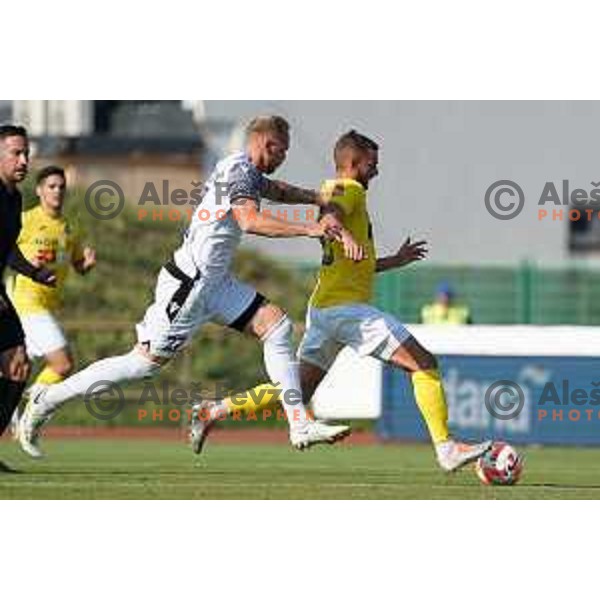 Almin Kurtovic in action during Prva Liga Telemach 2022-2023 football match between Bravo and Koper in Ljubljana, Slovenia on July 24, 2022