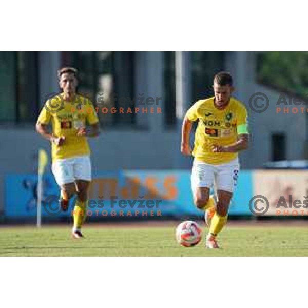 Almin Kurtovic in action during Prva Liga Telemach 2022-2023 football match between Bravo and Koper in Ljubljana, Slovenia on July 24, 2022