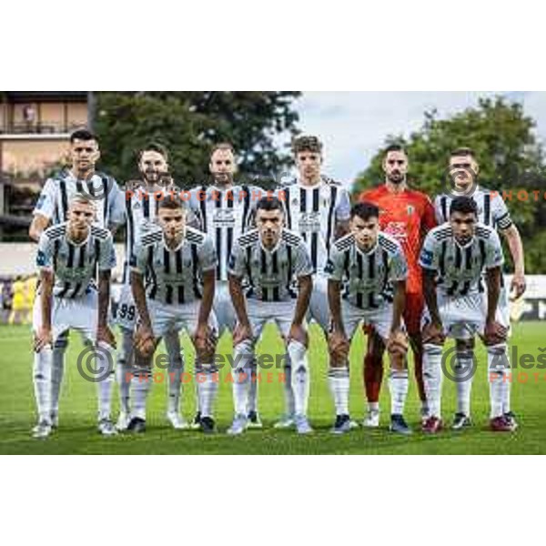 Mura starting eleven during Prva liga Telekom football match between Mura and Domzale in Fazanerija, Murska Sobota, Slovenia on July 24, 2022. Photo: Jure Banfi