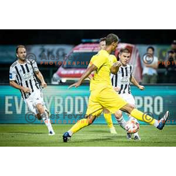 in action during Prva liga Telekom football match between Mura and Domzale in Fazanerija, Murska Sobota, Slovenia on July 24, 2022. Photo: Jure Banfi