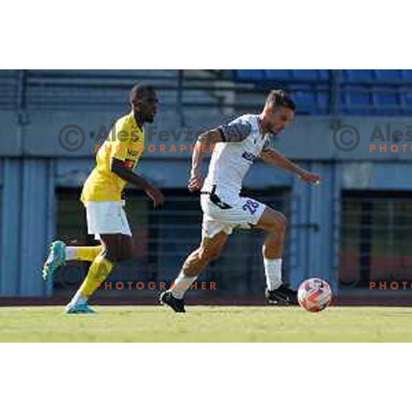 in action during Prva Liga Telemach 2022-2023 football match between Bravo and Koper in Ljubljana, Slovenia on July 24, 2022