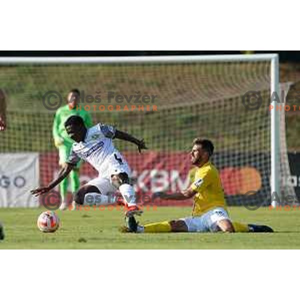 in action during Prva Liga Telemach 2022-2023 football match between Bravo and Koper in Ljubljana, Slovenia on July 24, 2022