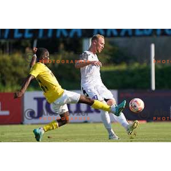 Zan Benedicic in action during Prva Liga Telemach 2022-2023 football match between Bravo and Koper in Ljubljana, Slovenia on July 24, 2022