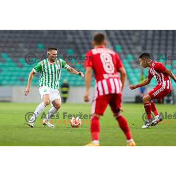 Timi Max Elsnik in action during UEFA Conference league qualifyer between Olimpija and Sepsi OSK in Arena Stozice, Ljubljana, Slovenia on July 28, 2022