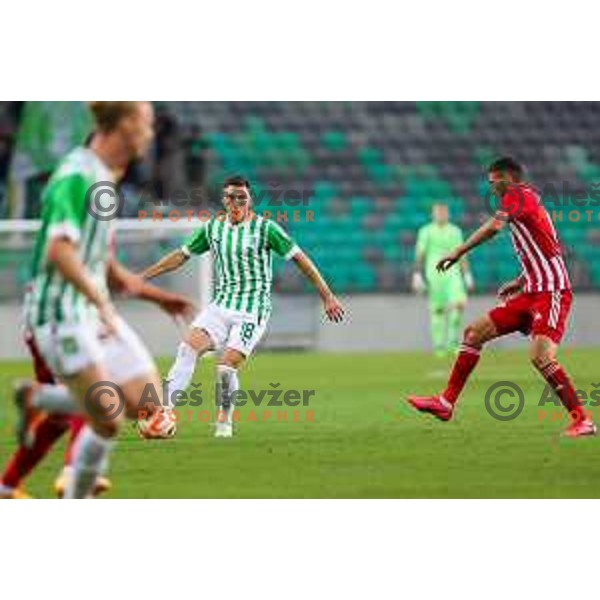 Mario Kvesic in action during UEFA Conference league qualifyer between Olimpija and Sepsi OSK in Arena Stozice, Ljubljana, Slovenia on July 28, 2022