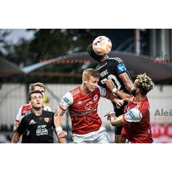 in action during UEFA Conference league qualifier football match between NS Mura and Saint Patrick’s Athletic in Fazanerija, Murska Sobota, Slovenia on July 28, 2022. Photo: Jure Banfi