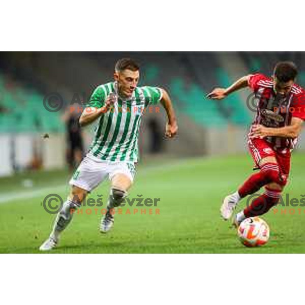 Mario Kvesic in action during UEFA Conference league qualifyer between Olimpija and Sepsi OSK in Arena Stozice, Ljubljana, Slovenia on July 28, 2022