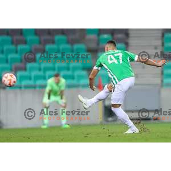 Ivan Prtajin in action during UEFA Conference league qualifyer between Olimpija and Sepsi OSK in Arena Stozice, Ljubljana, Slovenia on July 28, 2022